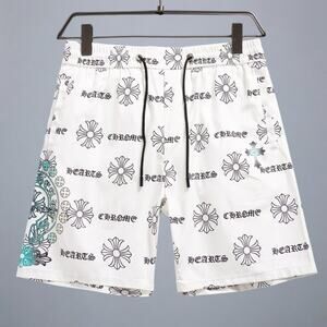 Chrome Hearts Men's White Beach Pants Shorts